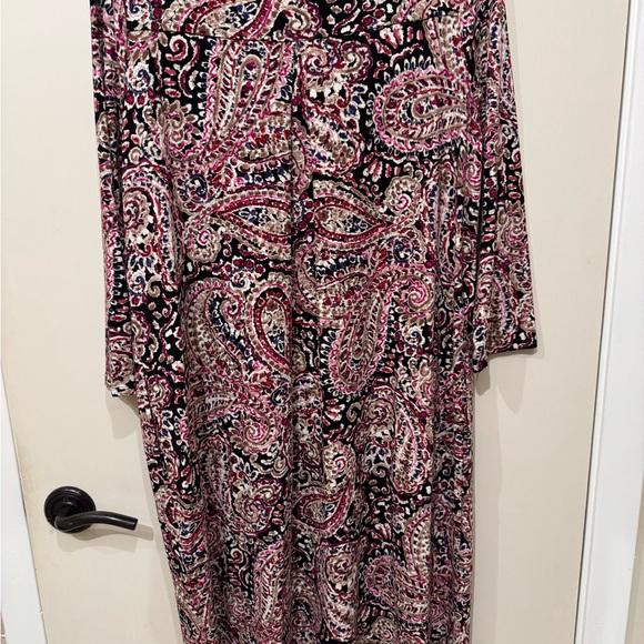 J Jill Paisley 3/4” Sleeve dress - Picture 4 of 6